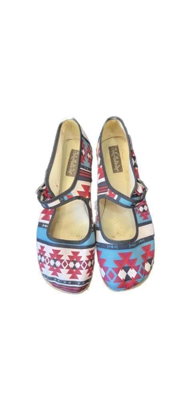 Hot Chocolate Design Chocolaticas Women's Mary Jane Flats in Aztec/Tribal Print